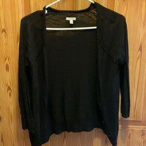 Black 3/4 sleeved cardigan, buttons, XS